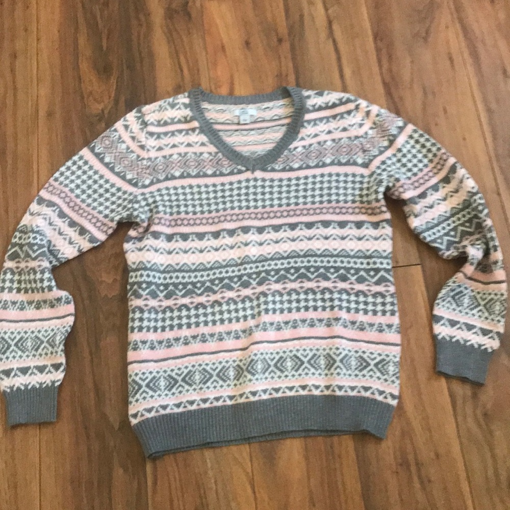 Cute pink and Gray sweater